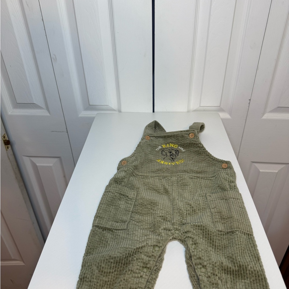 Disney Kids Olive Green Corduroy Overalls - Picture 3 of 8
